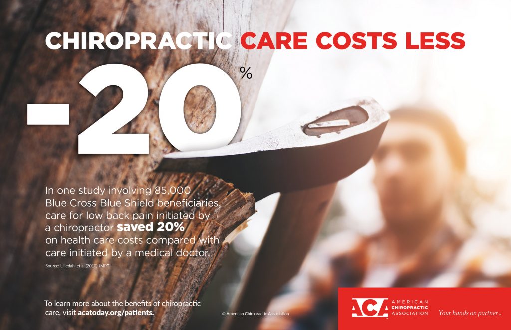 chiropractic care costs less
