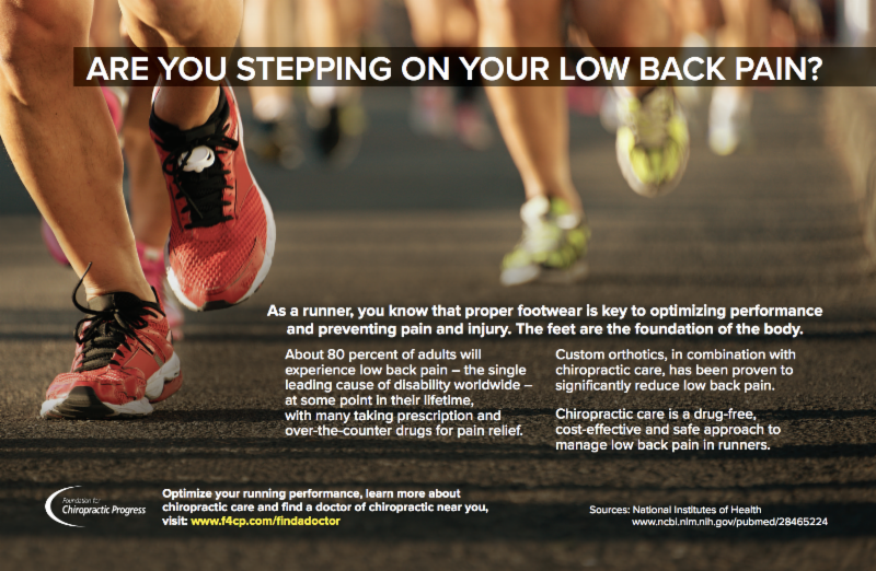 proper footwear can reduce backpain for runners