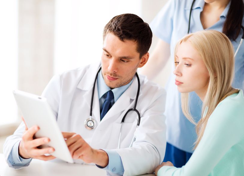 Doctor and Patient Reviewing Information